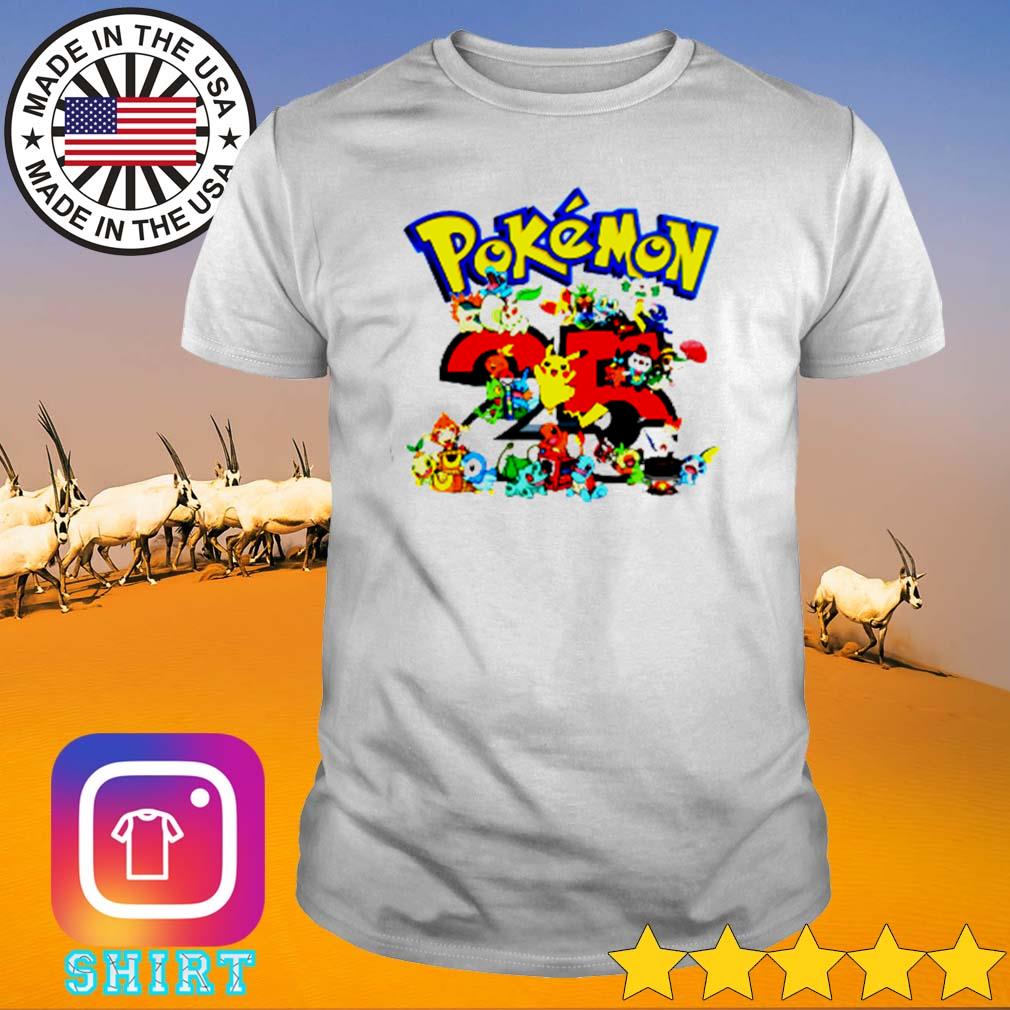 Pokemon cartoon 25th anniversary shirt