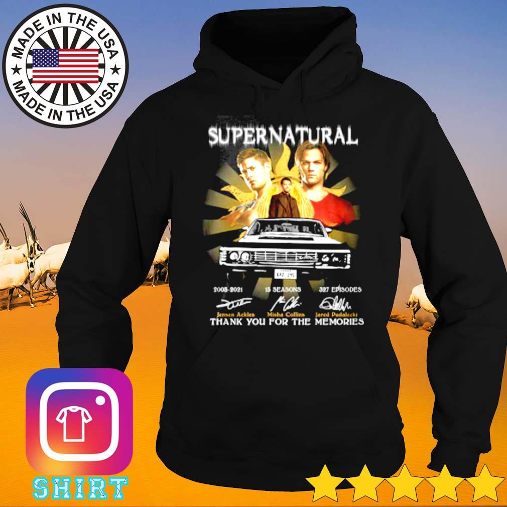 Supernatural 2005-2021 15 seasons 327 episodes thank you for the memories signatures s Hoodie