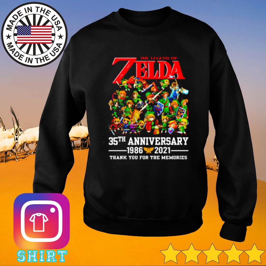 The legend of Zelda 35th anniversary 1986-2021 signature shirt, hoodie ...