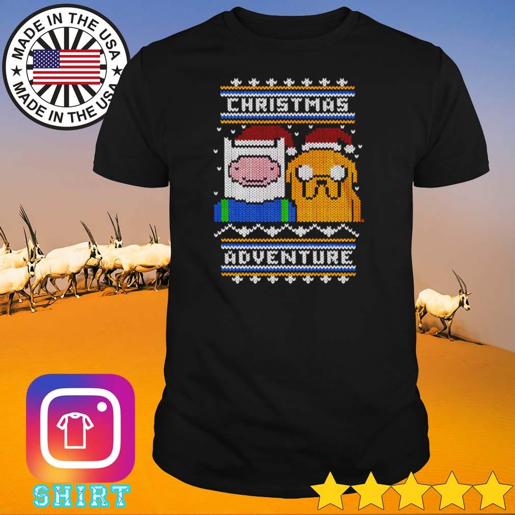 Original Jake and Finn perler bead Christmas Adventure Time shirt