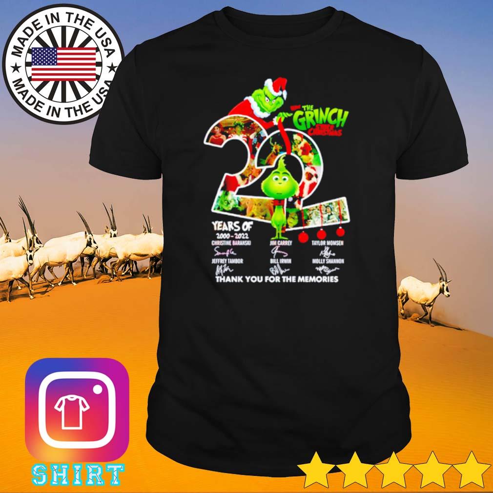 Top How the Grinch stole Christmas 22 years Of 2000 – 2022 thank you for the memories shirt