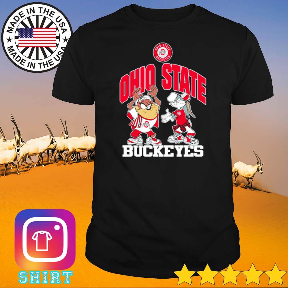 Awesome Looney Tunes Tasmanian Devil and Bugs Bunny Ohio State Buckeyes shirt
