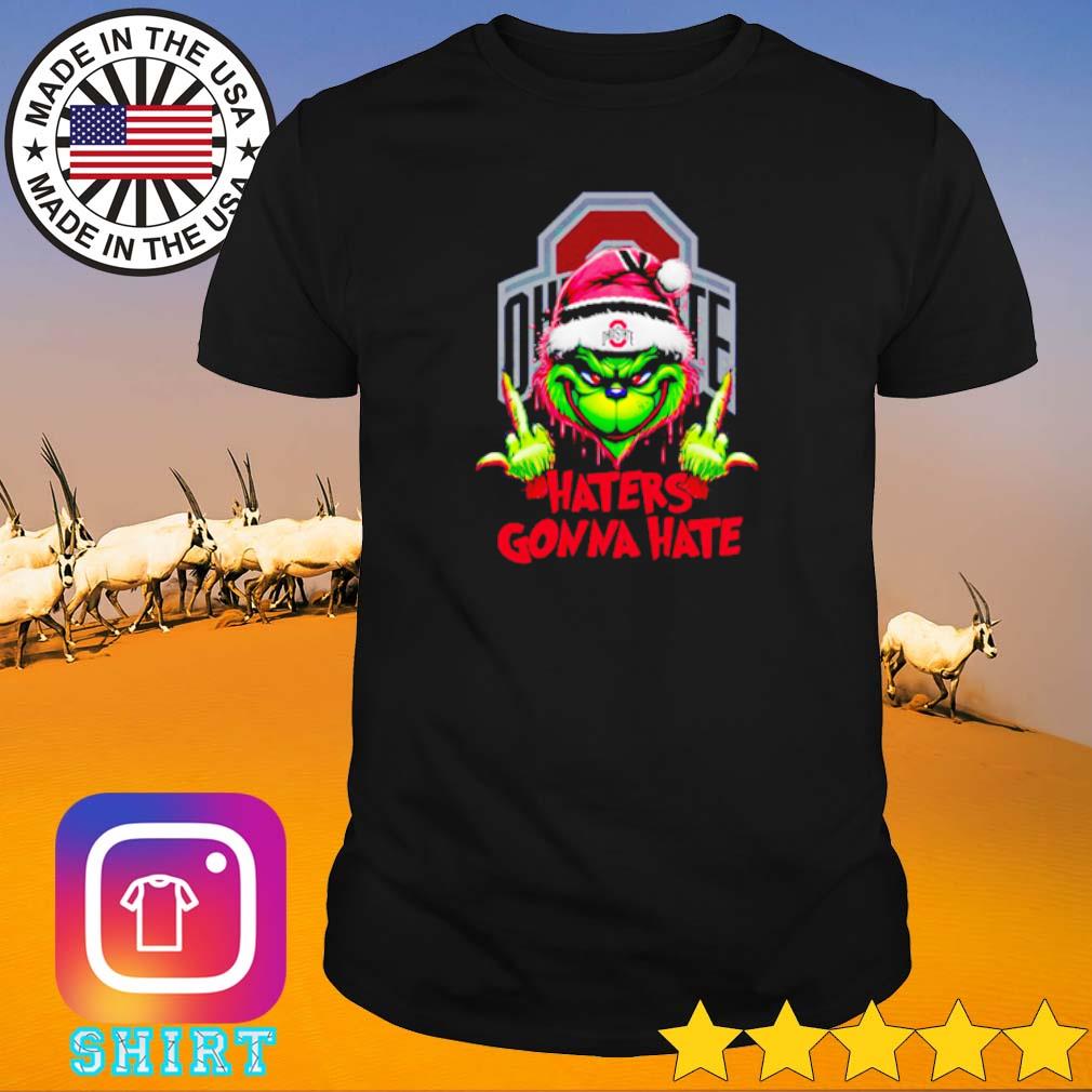 Funny Grinch Ohio State Buckeyes haters gonna hate Christmas shirt