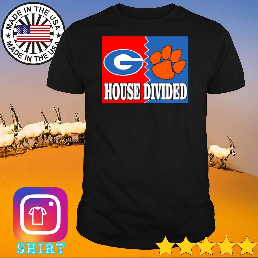 Funny House divided Georgia Bulldogs Clemson Tigers shirt
