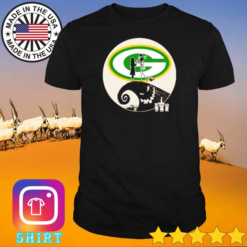Funny The Nightmare Before Christmas Jack Skellington and Sally Green Bay Packers shirt