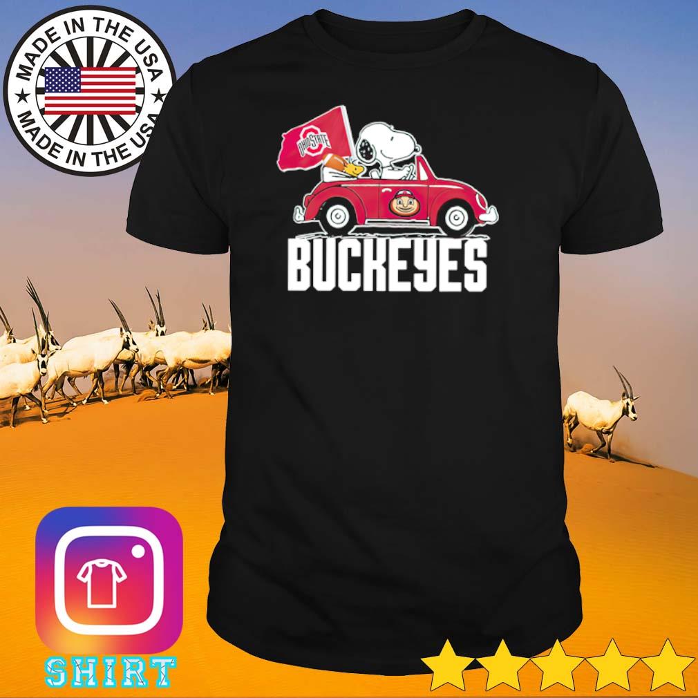 Original Ohio State Buckeyes football Snoopy dog driving car shirt
