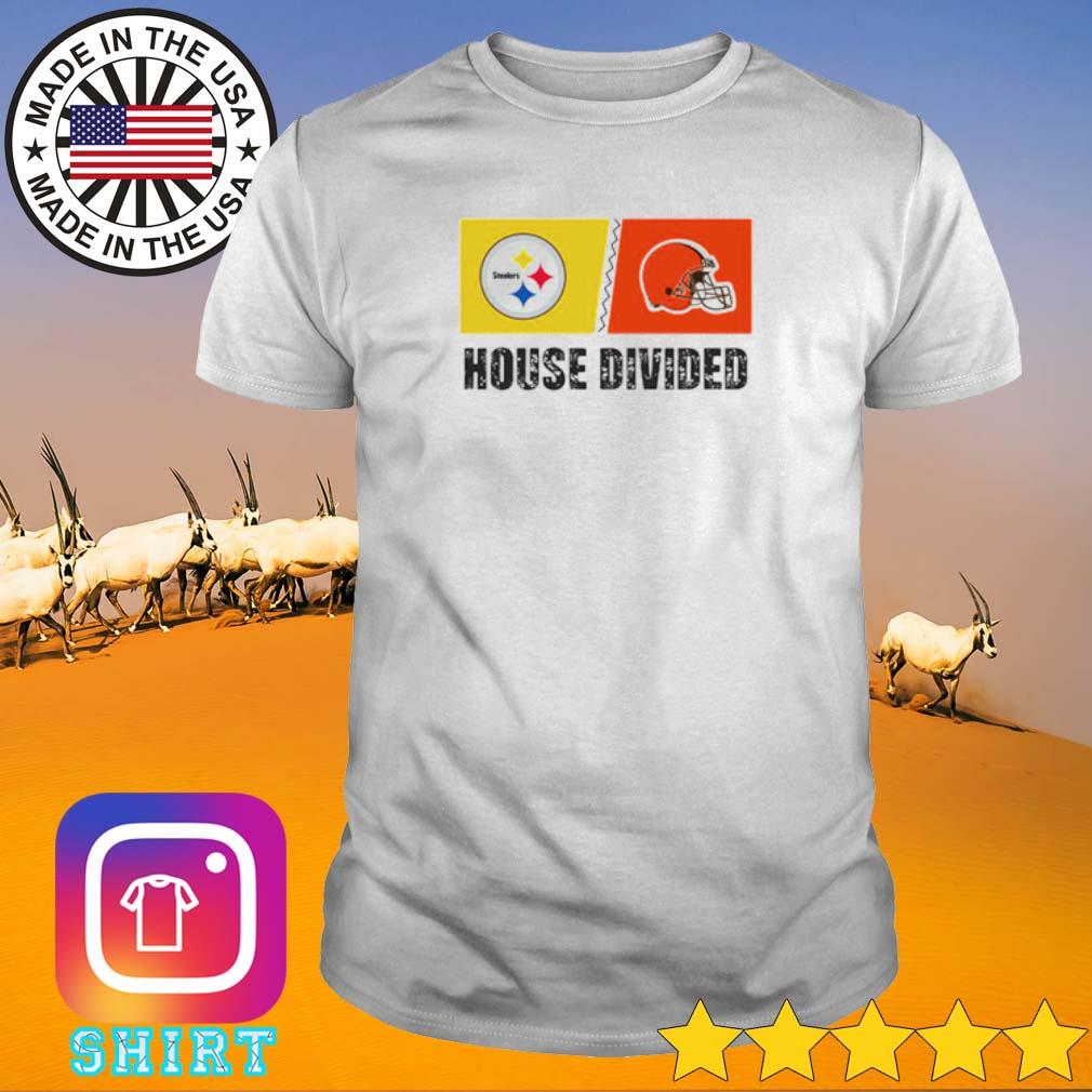 Original Pittsburgh Steelers vs Cleveland Browns house divided shirt