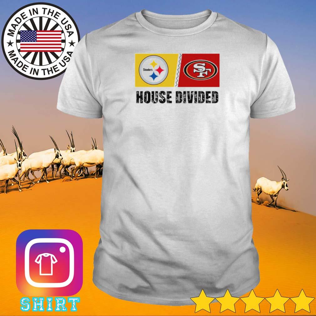 Original Pittsburgh Steelers vs San Francisco 49ers house divided shirt