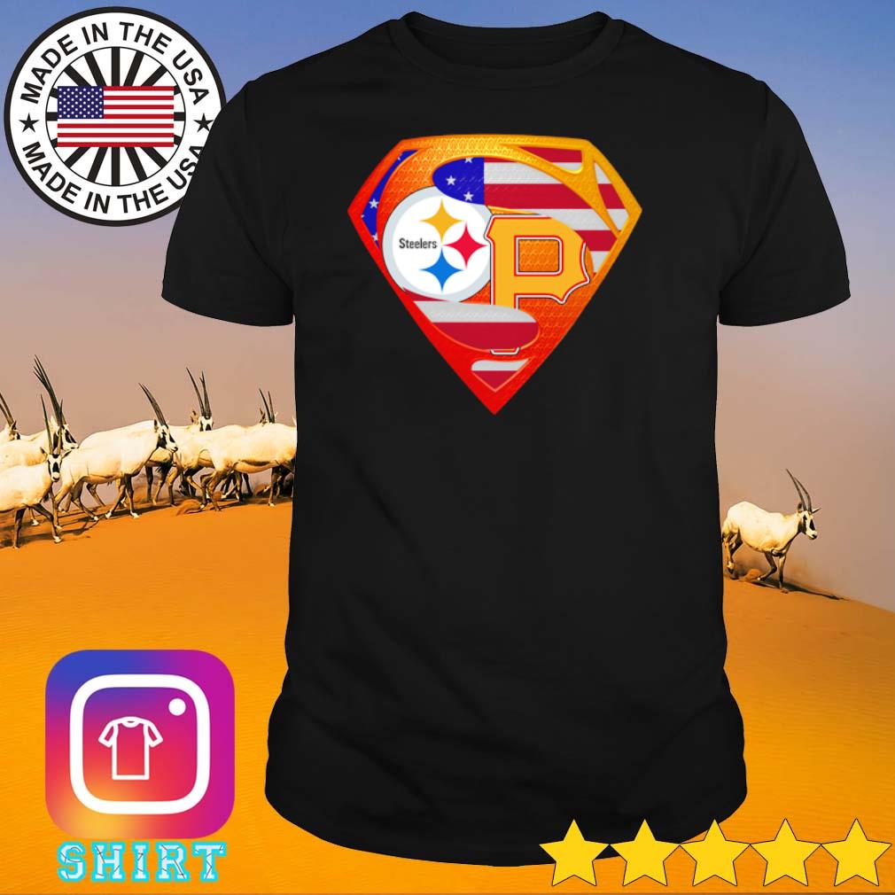 Original Superman Pittsburgh Steelers and Pittsburgh Pirates shirt