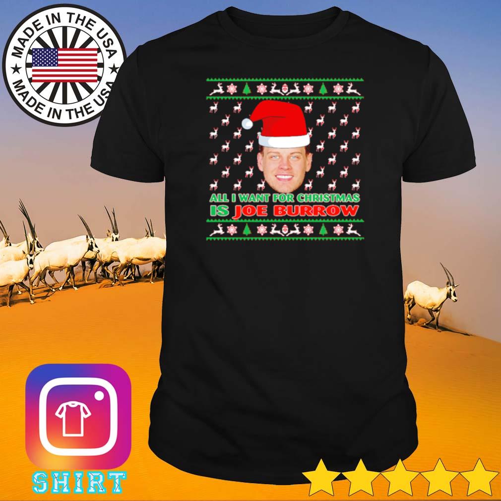 Premium All I want for Christmas is Joe Burrow Santa shirt