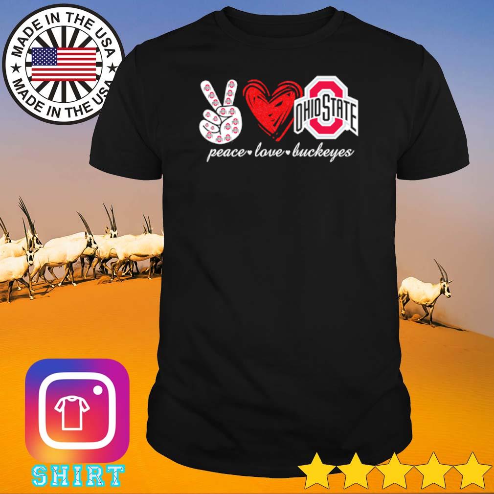 Premium Peace love Ohio State Buckeyes football team shirt